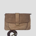 dark taupe Pocahonta clutch bag