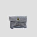 Mini portemonnaie pression argent