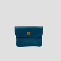 Mini portemonnaie pression bleu canard