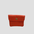 Mini portemonnaie pression orange fonce