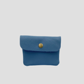 Mini portemonnaie pression bleu gris