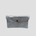 mini snap pouch silver