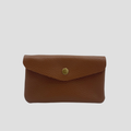 mini snap pouch dark camel