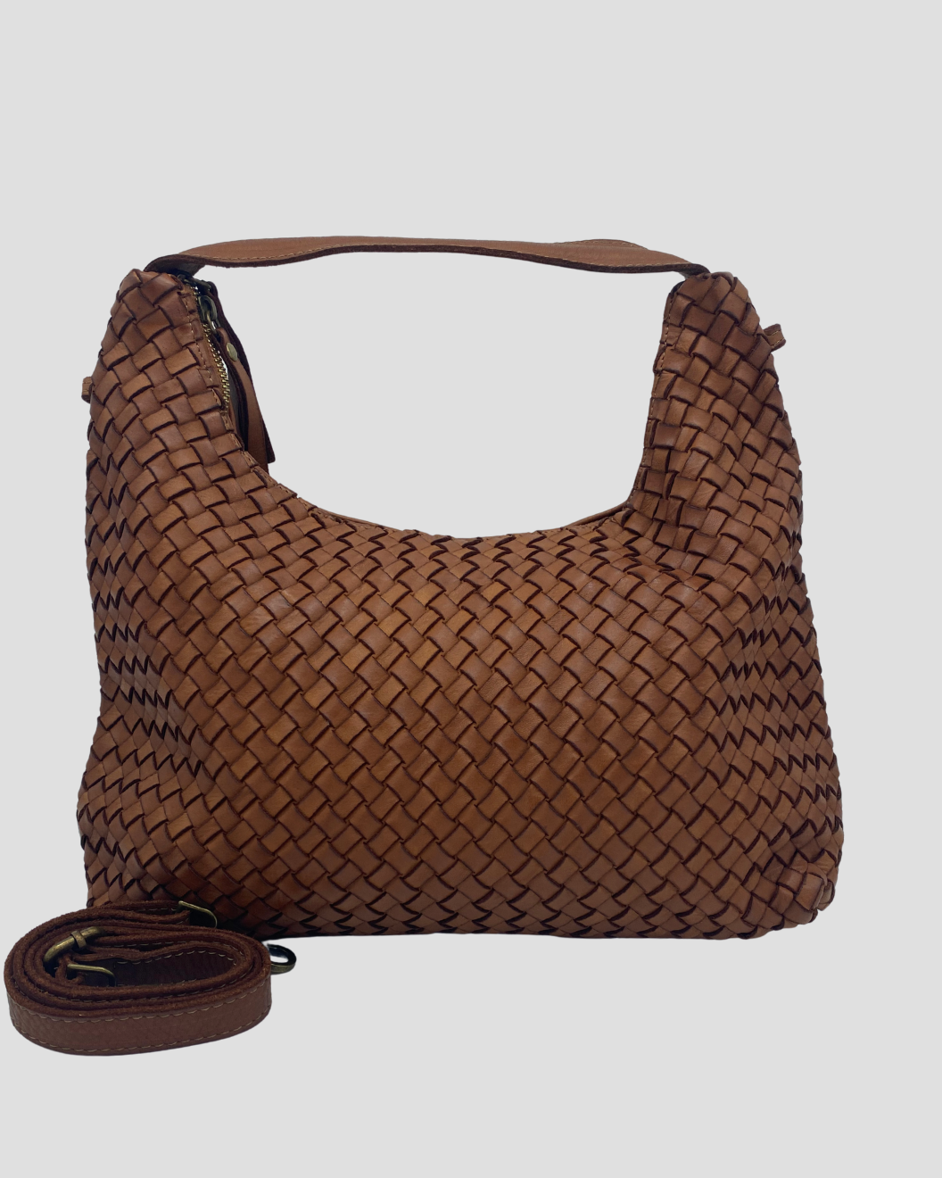 Brown Leather Handbag for Women Blue Lemon Paris