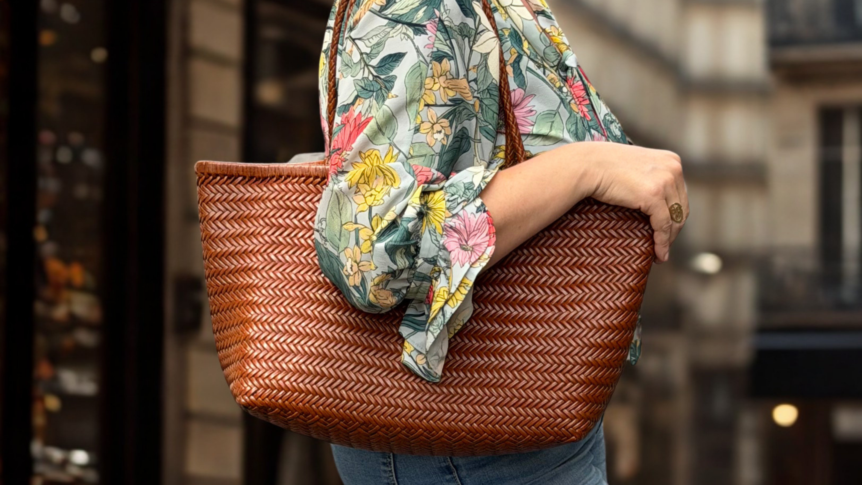 Original Coloré Handbag in Vegetable Tanned Leather | Blue Lemon Paris